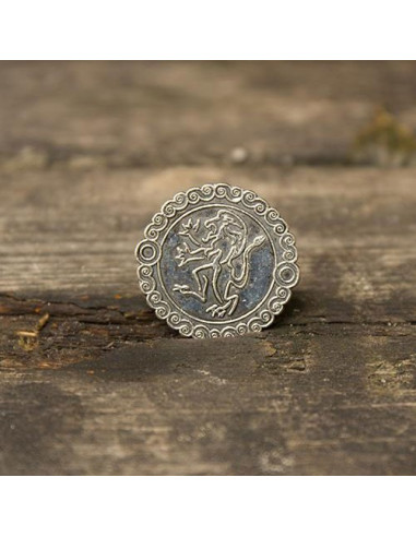 Set mit 200 versilberten mittelalterlichen Löwenmünzen