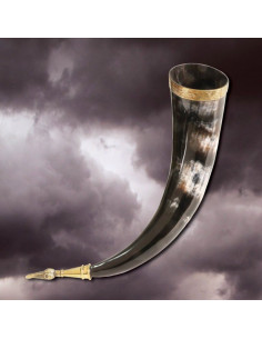 Cuerno vikingo sin agujero, 36 cms.