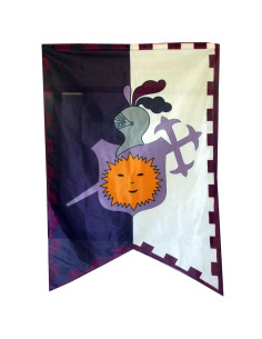 Middelalderlig panserbanner (150x100 cm.)