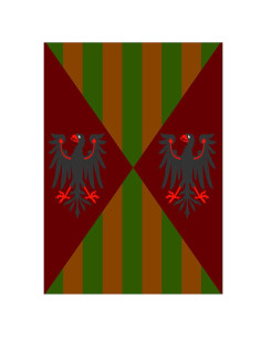 Mittelalterliche Fahnenadler und Balken, verschiedene Größen