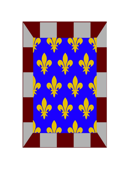 Middeleeuwse fleur-de-lis mozaïekbanner, verschillende maten
