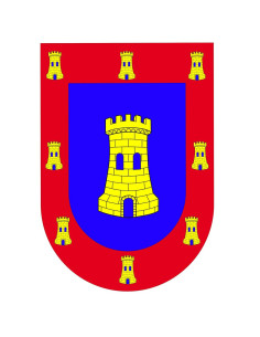 Estandarte medieval escudo armas castillos