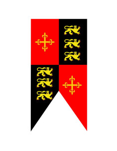 Mittelalterliches Banner geviertelt Richard Löwenherz