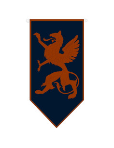 Estandarte medieval dragón rampante