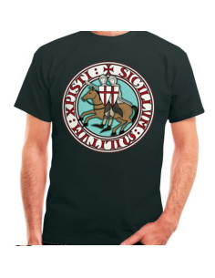 Zwart T-shirt Tempeliers, korte mouw