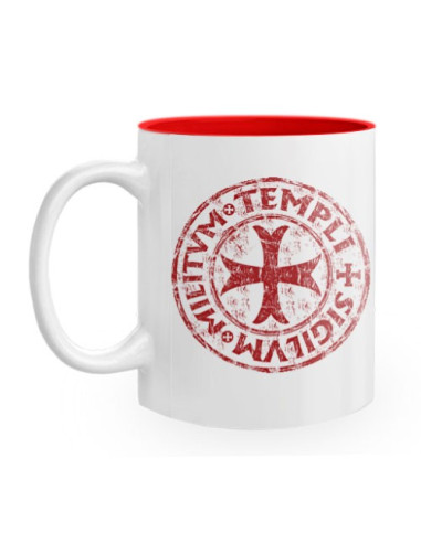 Taza de Cerámica Cruz-Sello Templarios