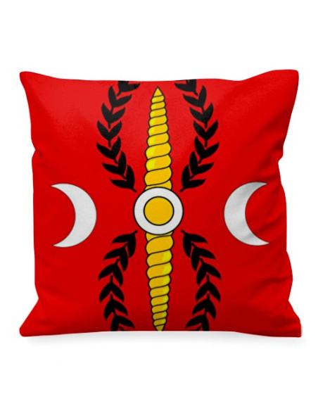 Cojín romano laureado con medias lunas