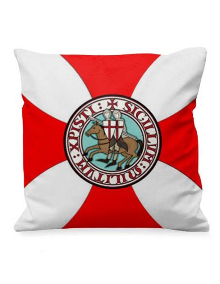 Cojín medieval Cruz Paté y Escudo de los Templarios