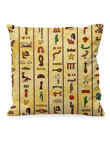 Cojín con jeroglíficos egipcios