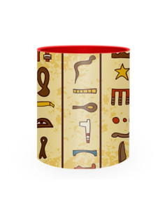 Taza Cerámica con jeroglíficos egipcios 2
