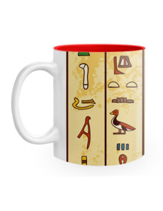 Taza Cerámica con jeroglíficos egipcios