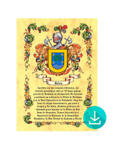 Pergamino Virtual escudo de armas 1 apellido