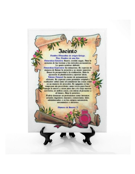 Azulejo personalizado con 1 nombre + soporte