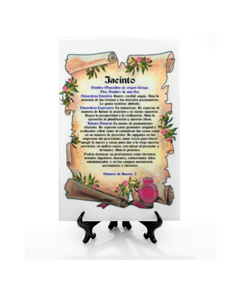 Azulejo personalizado con 1 nombre + soporte