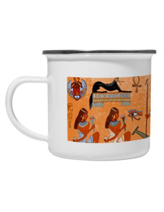 Becher aus emailliertem Messing Vintage Ägypter