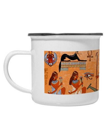Becher aus emailliertem Messing Vintage Ägypter