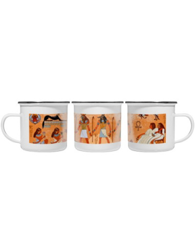 Becher aus emailliertem Messing Vintage Ägypter