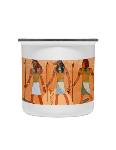 Becher aus emailliertem Messing Vintage Ägypter