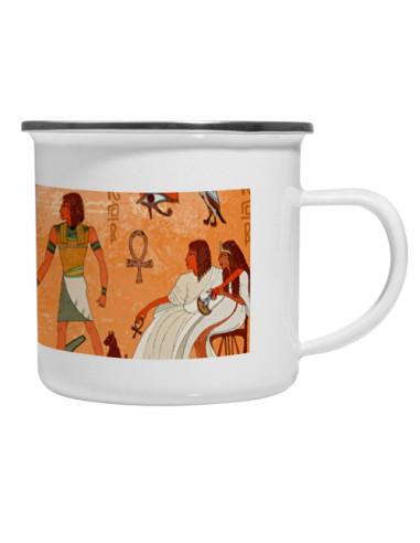Becher aus emailliertem Messing Vintage Ägypter