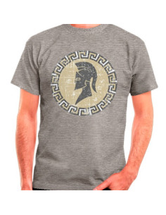 Graues Spartan-T-Shirt, kurze Ärmel