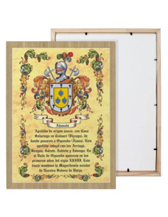 Heraldische schilden tafel 1 achternaam (30x40 cm.)