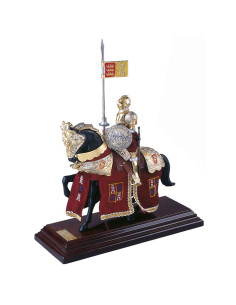 Caballero Armadura Casco Español a Caballo (33 cms.)