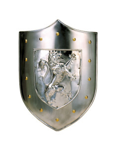 Ongebreideld leeuw metalen schild (63x43 cm)