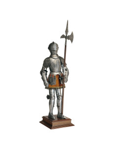 Decoratief pantser met hellebaard (61 cm)