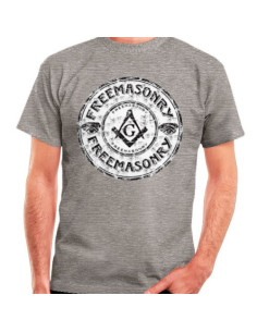 Grijs Vrijmetselarij T-shirt, korte mouw