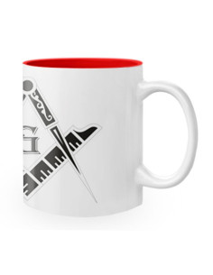 Keramikbecher Freimaurersymbole 2