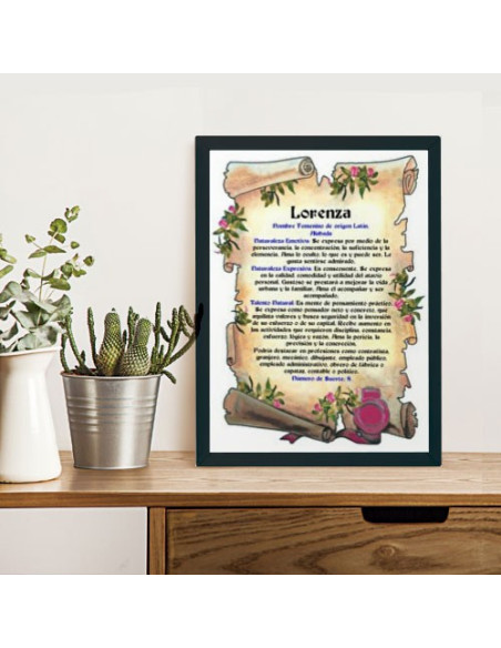 Cuadro Personalizado con tu Nombre (32,5x42,5 cms.)