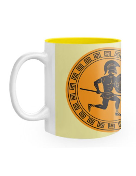 Taza Cerámica Guerreros Antigua Grecia