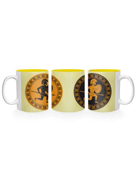 Taza Cerámica Guerreros Antigua Grecia