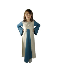 Middeleeuwse tweekleurige jurk voor meisjes