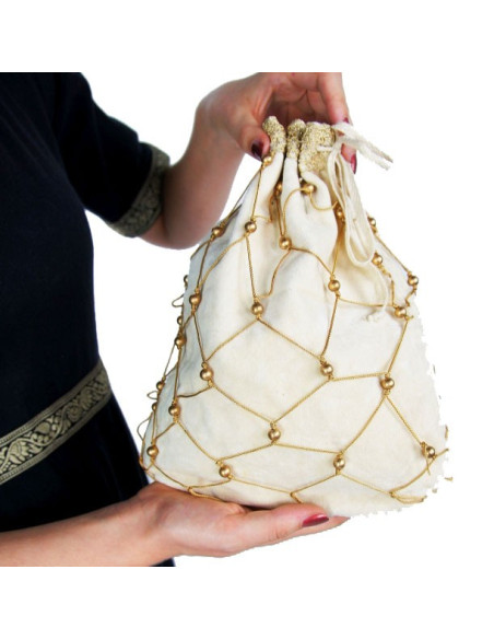 Bolso redecilla Crema mujer noble medieval