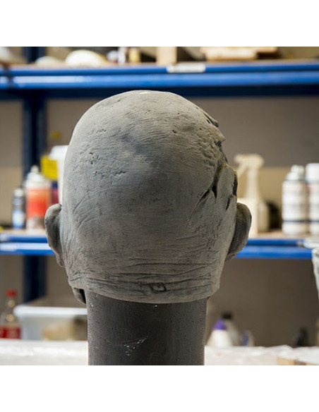 Halvt hoved zombiemaske (57-59 cm.)