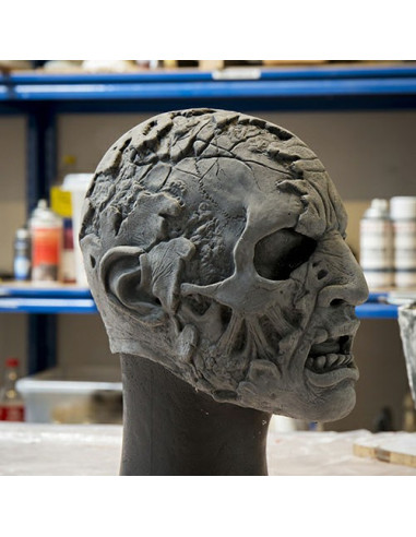 Halbkopf-Zombiemaske (57-59 cm)