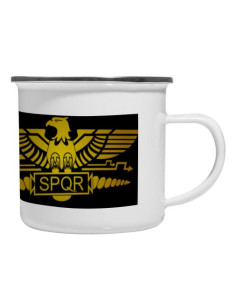 Vintage emaljeret messing kop Roman Legion SPQR