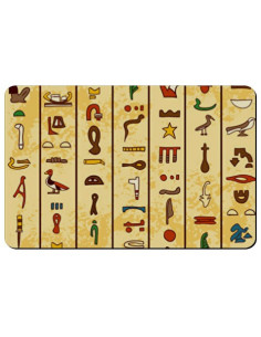 Rechteckiger flexibler Magnet mit ägyptischen Hieroglyphen