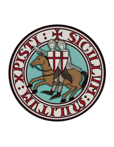 Imán Redondo Caballeros Templarios (7,4 x 7,4 cms.)