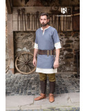 Middeleeuwse Tuniek Blauw-Grijze korte mouw