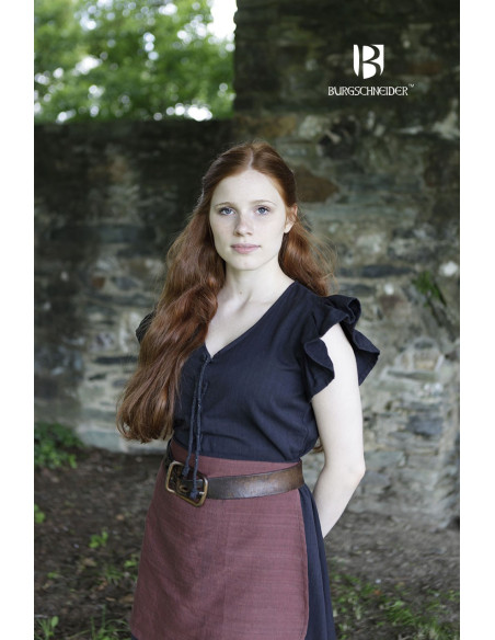 Mittelalterliches Kleid Frau Agga Schwarz