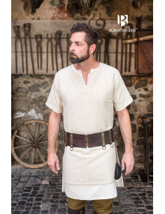 Túnica Medieval Aegir crema manga corta 2