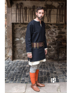 Túnica Medieval Erik negra manga larga 2
