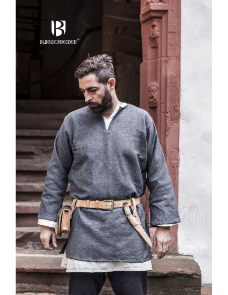 Túnica Medieval Erik gris manga larga