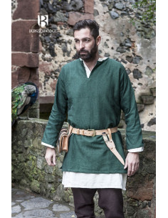 Túnica Medieval Erik verde manga larga
