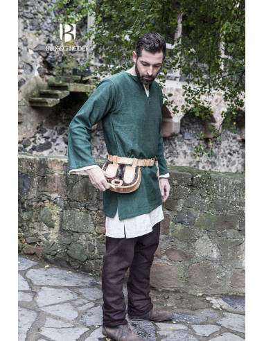 Túnica Medieval Erik verde manga larga