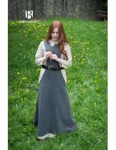 Túnica Medieval Mujer Albrun en Lana Gris 2