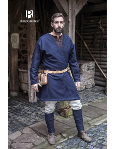 Middeleeuwse Tuniek Loki blauw lange mouw 2