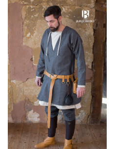 Túnica Medieval Loki gris manga larga